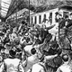 El diario Aftonbladet mostrando la festiva despedida de Estocolmo en la primavera de 1896. Wikimedia Commons